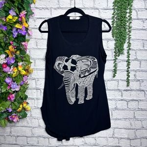 >🌼3/$30🌼Julia Sleeveless Elephant Printed Studded Top Size S/M
